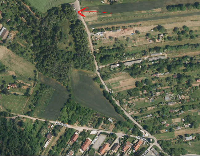 mapa umístění kontejneru